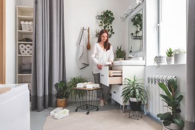 Organized Bathroom Storage